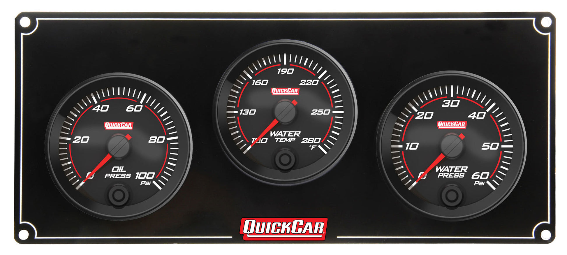 Redline 3 Gauge Panel OP/WT/WP QUICKCAR RACING PRODUCTS