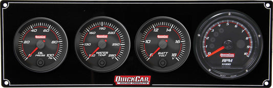 Redline 3-1 Gauge Panel OP/WT/Volt w/Recall Tach QUICKCAR RACING PRODUCTS