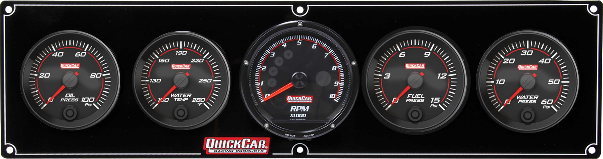 Redline 4-1 Gauge Panel OP/WT/FP/WP w/Recall Tac QUICKCAR RACING PRODUCTS