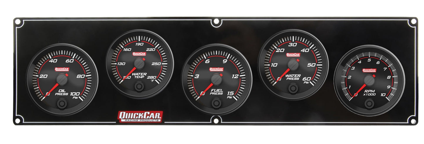 Redline 4-1 Gauge Panel OP/WT/FP/WP w/2-5/8 Tach QUICKCAR RACING PRODUCTS