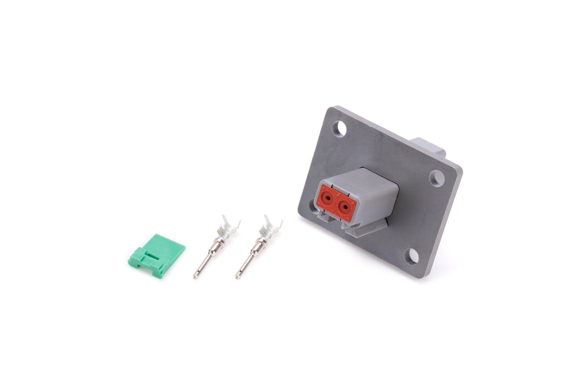 Plug Deutsch 2 Pin Receptacle w/Flange QUICKCAR RACING PRODUCTS