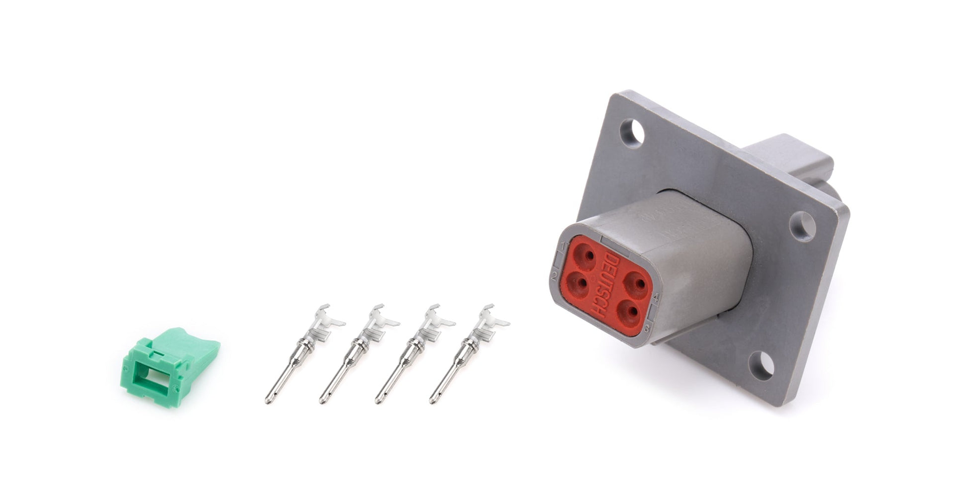 Plug Deutsch 4 Pin Receptacle w/Flange QUICKCAR RACING PRODUCTS