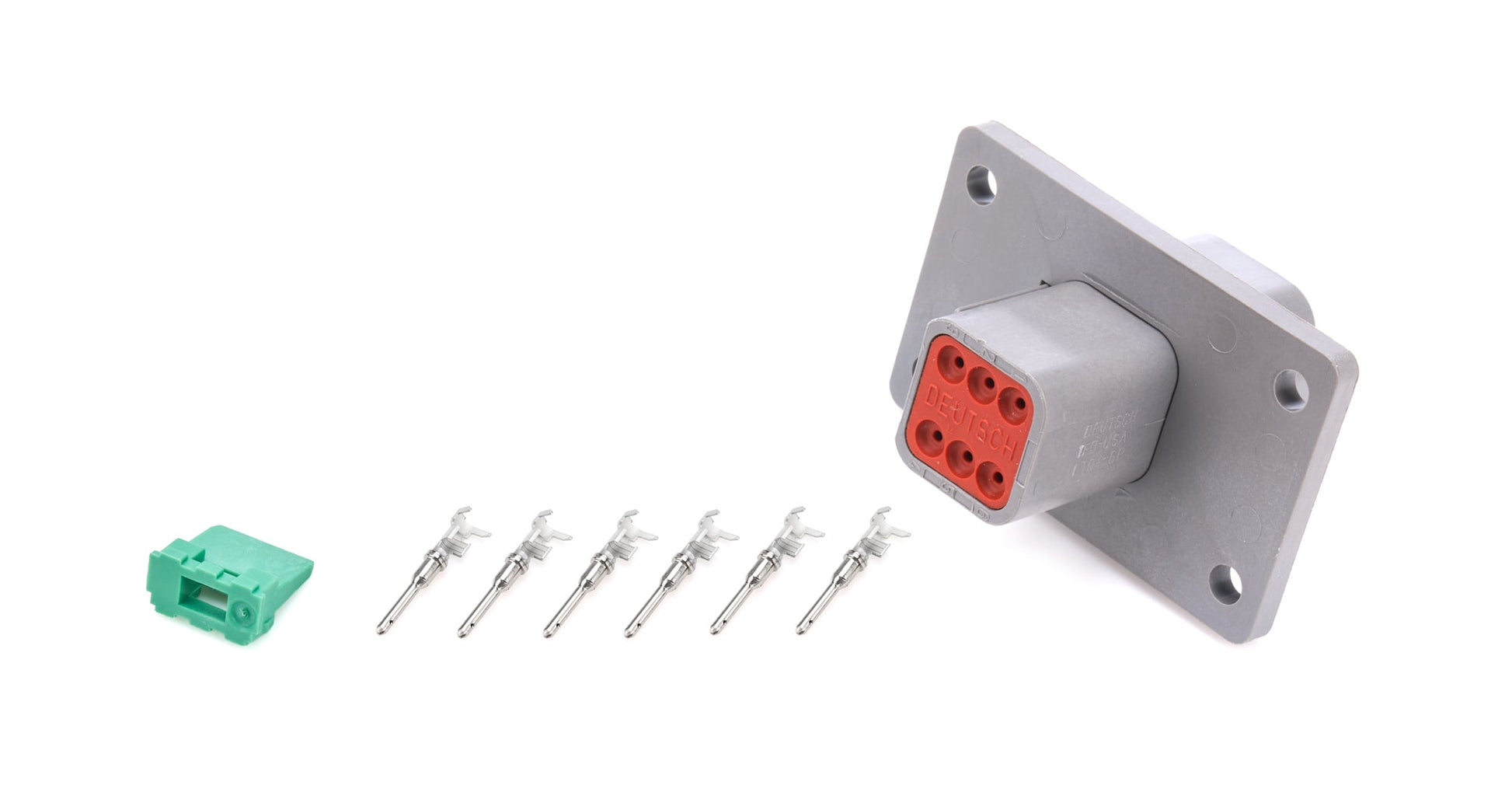 Plug Deutsch 6 Pin Receptacle w/Flange QUICKCAR RACING PRODUCTS