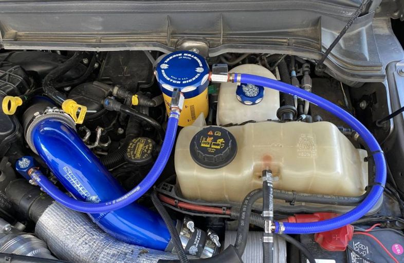 Sinister Diesel Coolant Filtration System (W/ CAT) for 2011-2016 Ford Powerstroke 6.7L Sinister Diesel