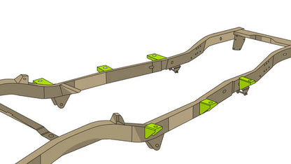 Rust Buster Body Mount Brackets for 1976-1986 Jeep CJ7 - RB1007