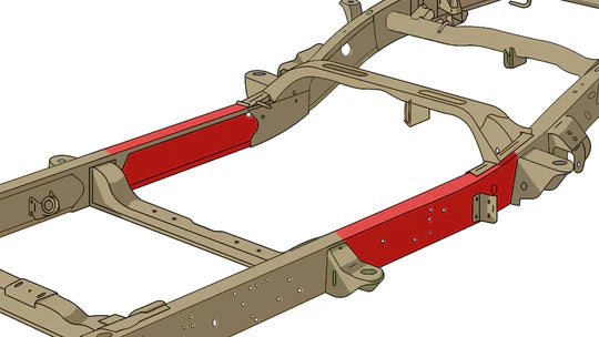 Rust Buster RB7314L Center Rear Frame Repair Kit Left Side 1999–2006 GM Pickups
