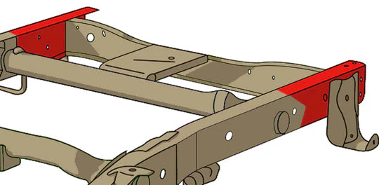 Rust Buster Rear Frame Repair Kit for 1999-2006 GM 1500 Short Bed - Left - RB7319L