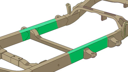 Rust Buster Center Frame Repair Kit for 2007-2019 GM 1500 - Left - RB7338L