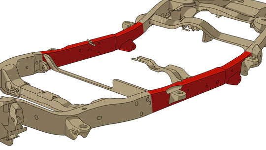 Rust Buster Center Frame Repair Kit for 2000-2020 GM SUVs - Left - RB7401L