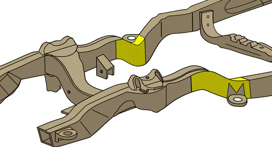 Rust Buster Front Frame Repair Kit Left for 1994-2004 Chevy S10 GMC Sonoma - RB7605L
