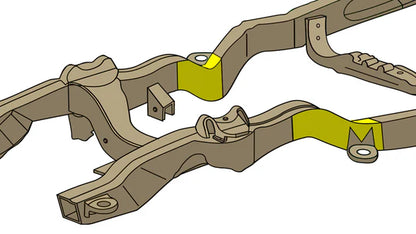 Rust Buster Front Frame Repair Kit Left for 1994-2004 Chevy S10 GMC Sonoma - RB7605L