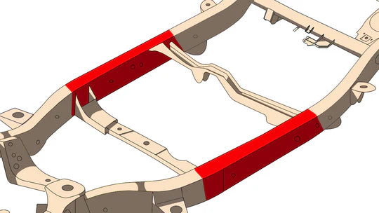 Rust Buster Center Frame Repair Kit for 2003-2009 4Runner GX470 - Right - RB8422R
