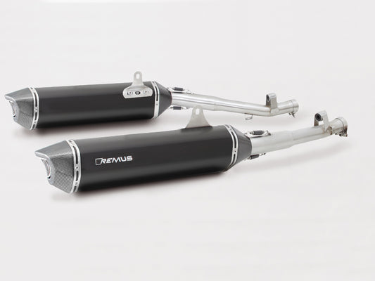 Remus 2021+ BMW K1600 GT Black Hawk Right Muffler - Black Stainless Steel