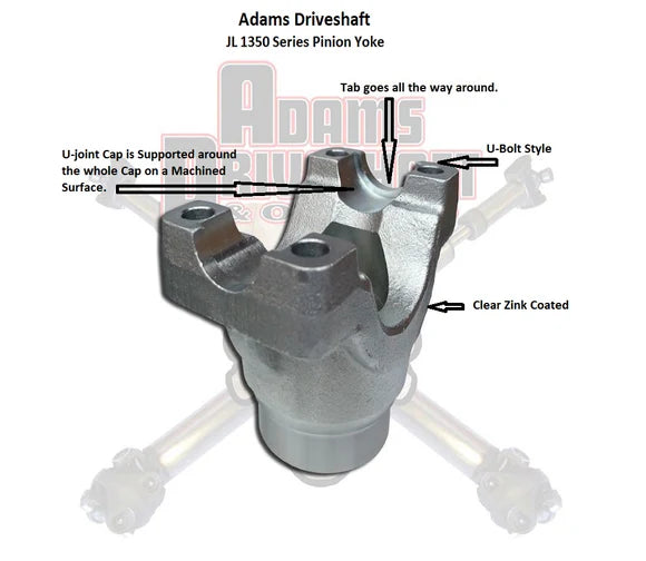 Adams Forged 1350 Rear Pinion Yoke | Jeep JL Sahara M220 Differential