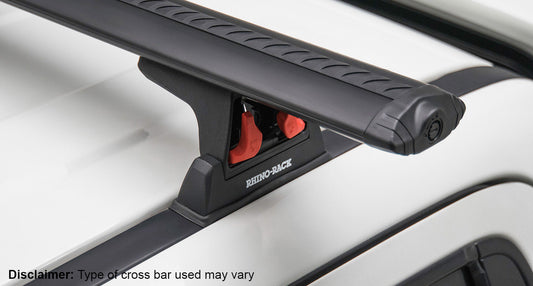 Rhino-Rack 09-18 Dodge RAM 1500 4 Door Pick Up Heavy Duty RLT600 Ditch Mount 1 Bar Roof Rack - Black