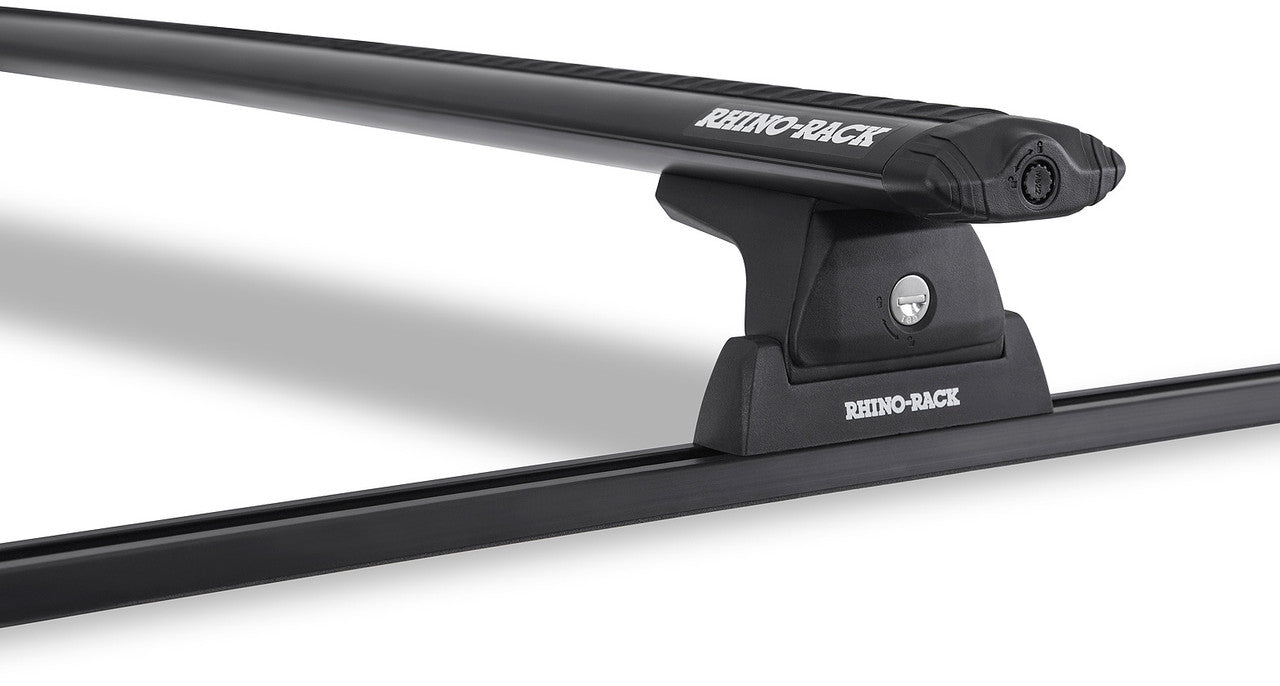 Rhino-Rack 08-16 Ford F250 4 Door Pick Up Heavy Duty RLT600 Track Mount 1 Bar Roof Rack - Black