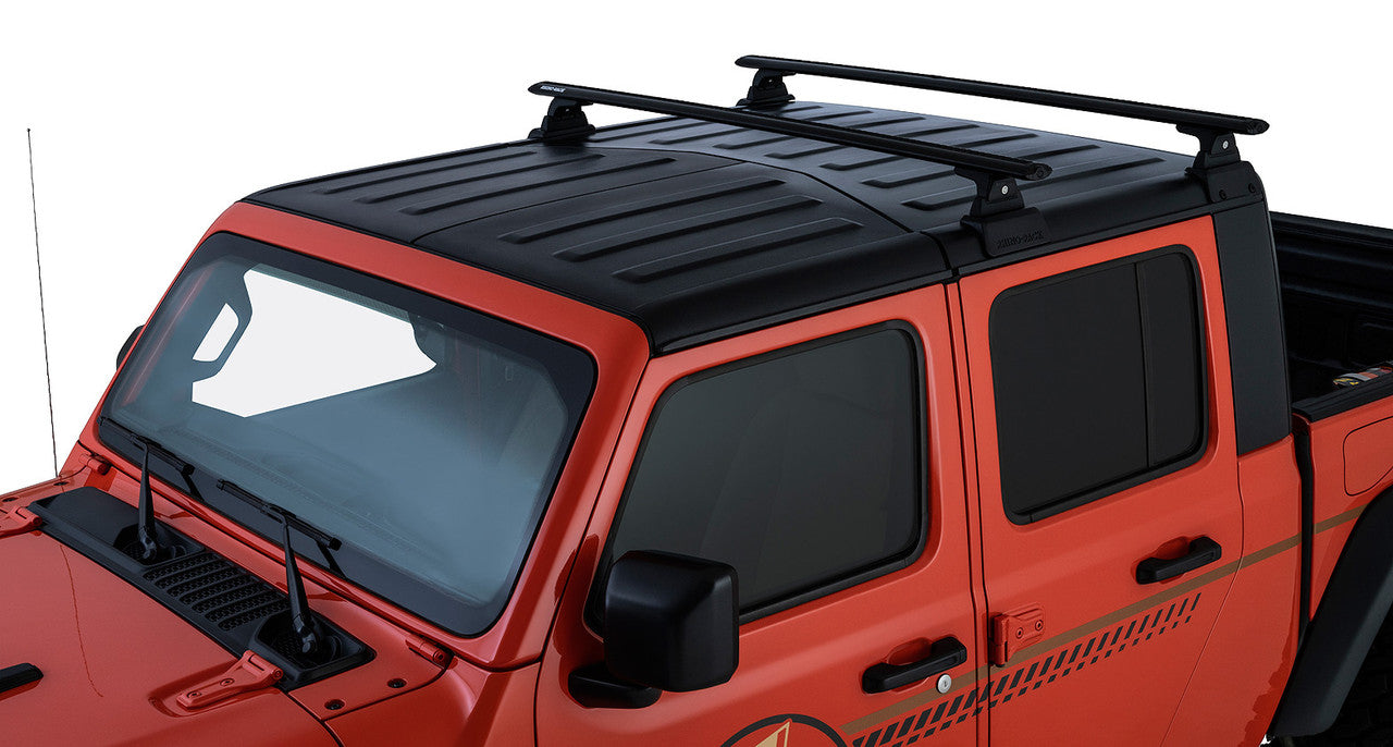 Rhino-Rack 20-21 Jeep Gladiator 4 Door Pick Up Vortex 2 Bar Backbone Roof Rack w/RCL Legs - Black