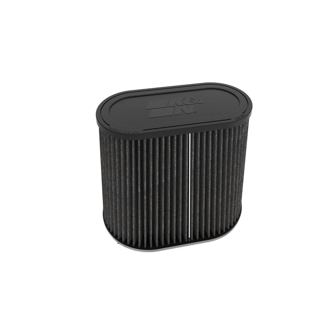K&N Universal Clamp-On Air Filter 3in Dual Flange 9x6in Base 7.5x3.688in Top 7.5in Height