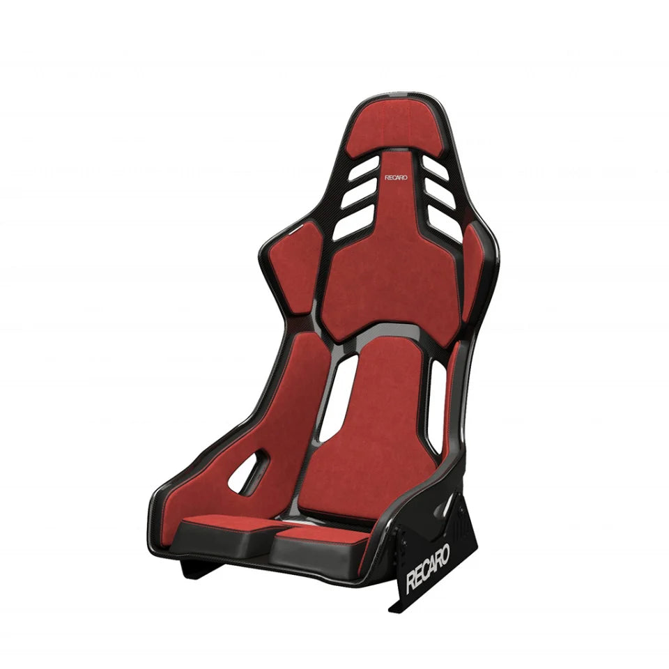 Recaro Podium CFK (CF/Kevlar) FIA/ABE Large/Left Hand Seat - Alcantara Blk/Leather Red
