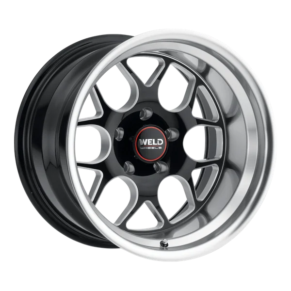 Weld S110 Solana 22x9.5 / 6x135 BP / ET25 / 6.23in BS / 87.1 Dia - Gloss Black Milled Wheel