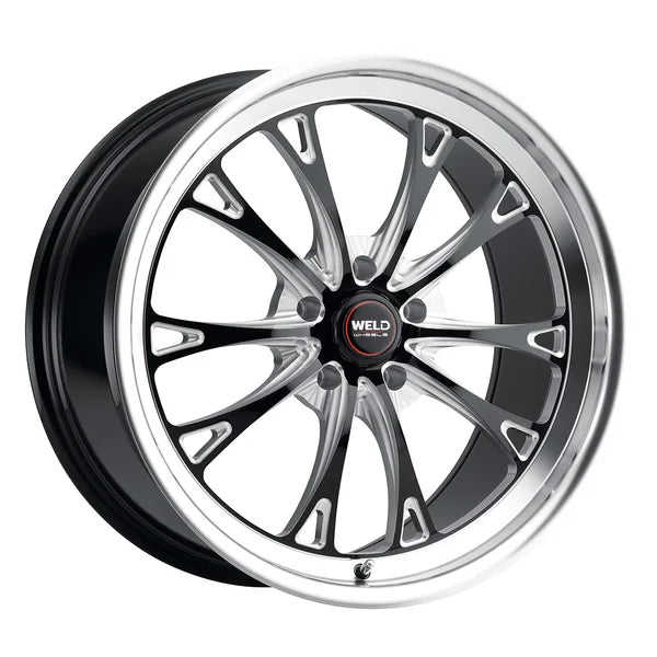 Weld S113 20X9.5 Belmont 5X127 ET00 BS5.25 Gloss Black MIL Dia 78.1