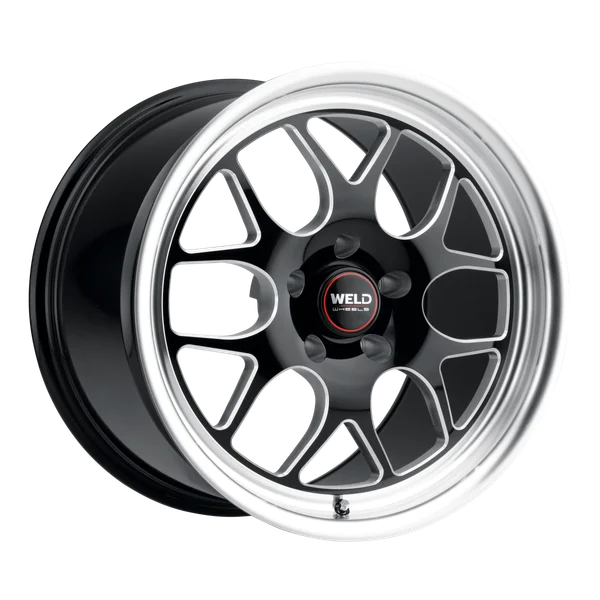 Weld Solana Drag 17x10 / 5x112 BP / ET40 / 78.1mm Bore - Gloss Black MIL DIA Wheel