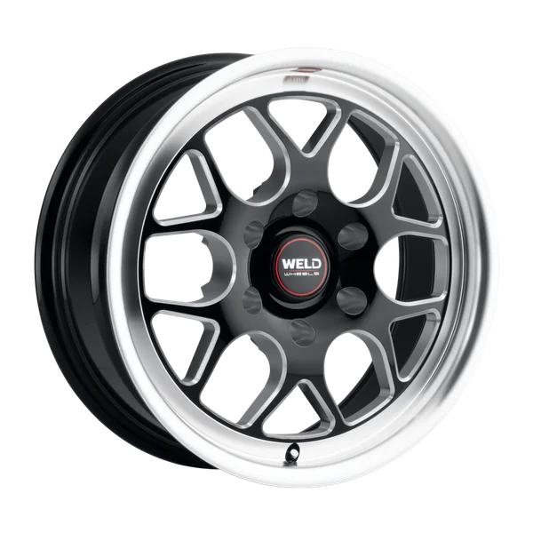 Weld Solana Drag 17x7 / 6x139.7 BP / ET0 / 106.1mm Bore - Gloss Black MIL DIA Wheel