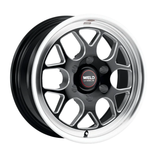 Weld Solana Drag 17x7 / 6x139.7 BP / ET0 / 106.1mm Bore - Gloss Black MIL DIA Wheel