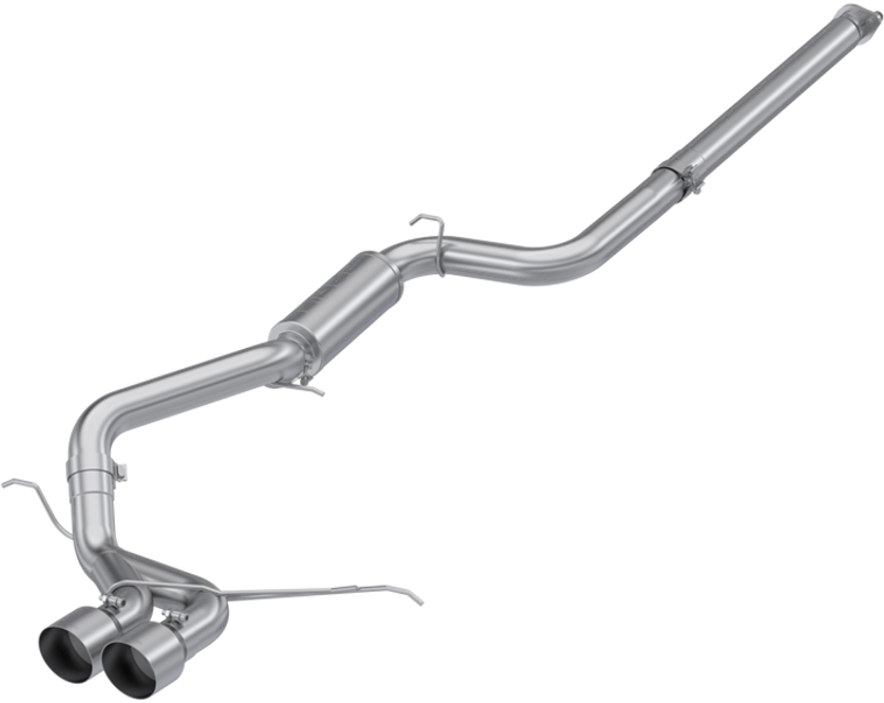 MBRP S4201AL 3-Inch Cat-Back Exhaust for 2013-2018 Ford Focus ST, Dual Rear Exit, Race Profile, Aluminized Steel, Polished 4.5-Inch Tips.