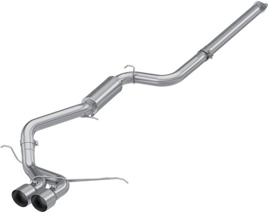 MBRP S4201AL 3-Inch Cat-Back Exhaust for 2013-2018 Ford Focus ST, Dual Rear Exit, Race Profile, Aluminized Steel, Polished 4.5-Inch Tips.