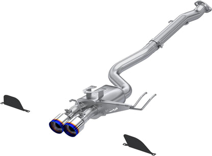 MBRP S43033BE 3-Inch Cat-Back Exhaust for 2023-2025 Toyota GR Corolla, Street Profile, T304 Stainless Steel, Dual Center Rear Exit.