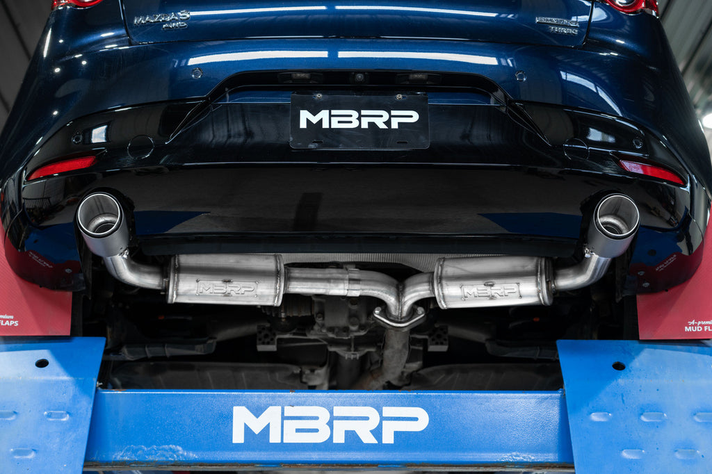 MBRP 2.5" Axle-Back, 2019-2023 Mazda 3 Hatchback FWD/AWD, 2.5/2.5T, Dual Rear Exit w/ Carbon Fiber Tips, T304 Stainless Steel