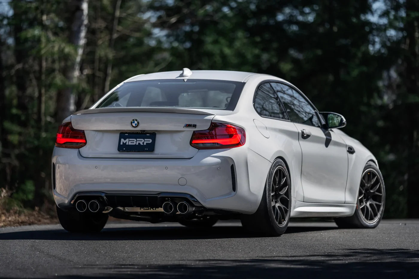 MBRP S45023CF 3" ARMOR Pro Resonator-Back Exhaust – Active Profile | 2019–2021 BMW M2 Competition