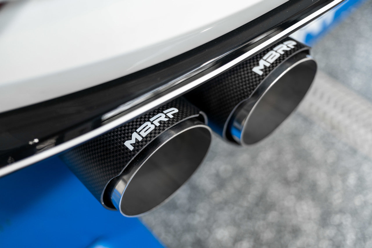 MBRP 15-19 VW Golf R MK7/MK7.5 3in T304 Cat Back Exhaust w/ Carbon Fiber Tips S46033CF MBRP