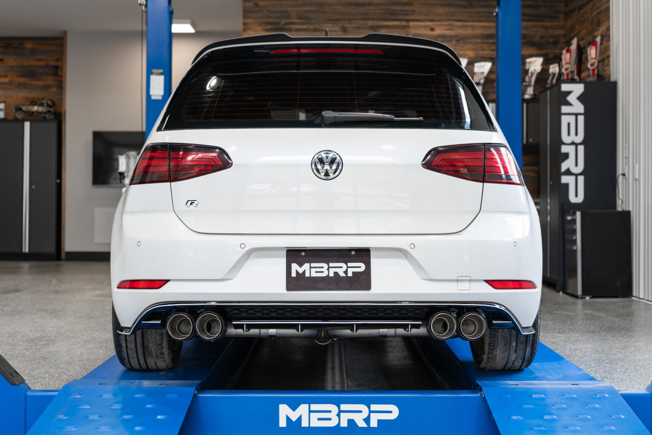 MBRP 15-19 VW Golf R MK7/MK7.5 3in T304 Cat Back Exhaust w/ Carbon Fiber Tips S46033CF MBRP