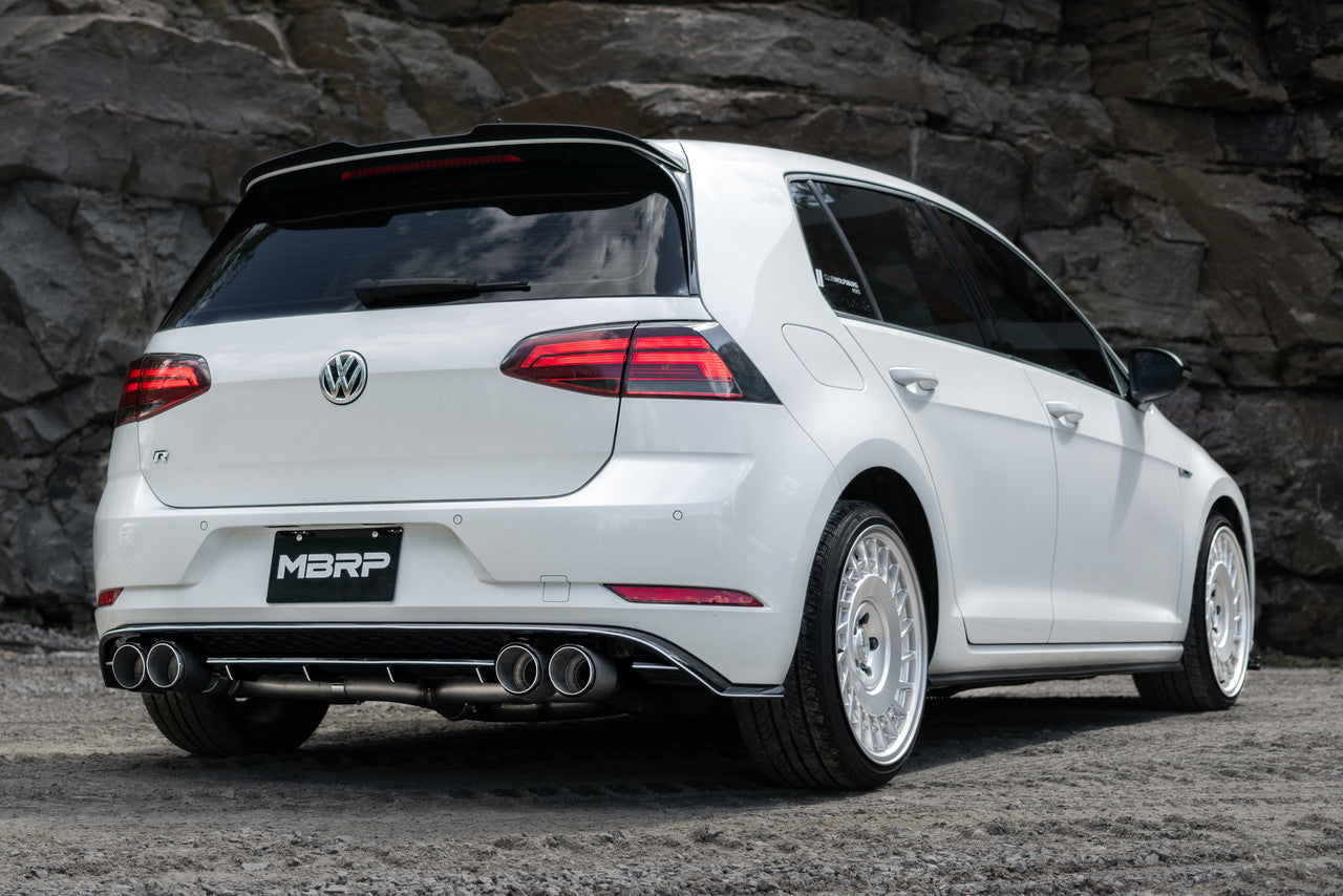 MBRP 15-19 VW Golf R MK7/MK7.5 3in T304 Cat Back Exhaust w/ Carbon Fiber Tips S46033CF MBRP