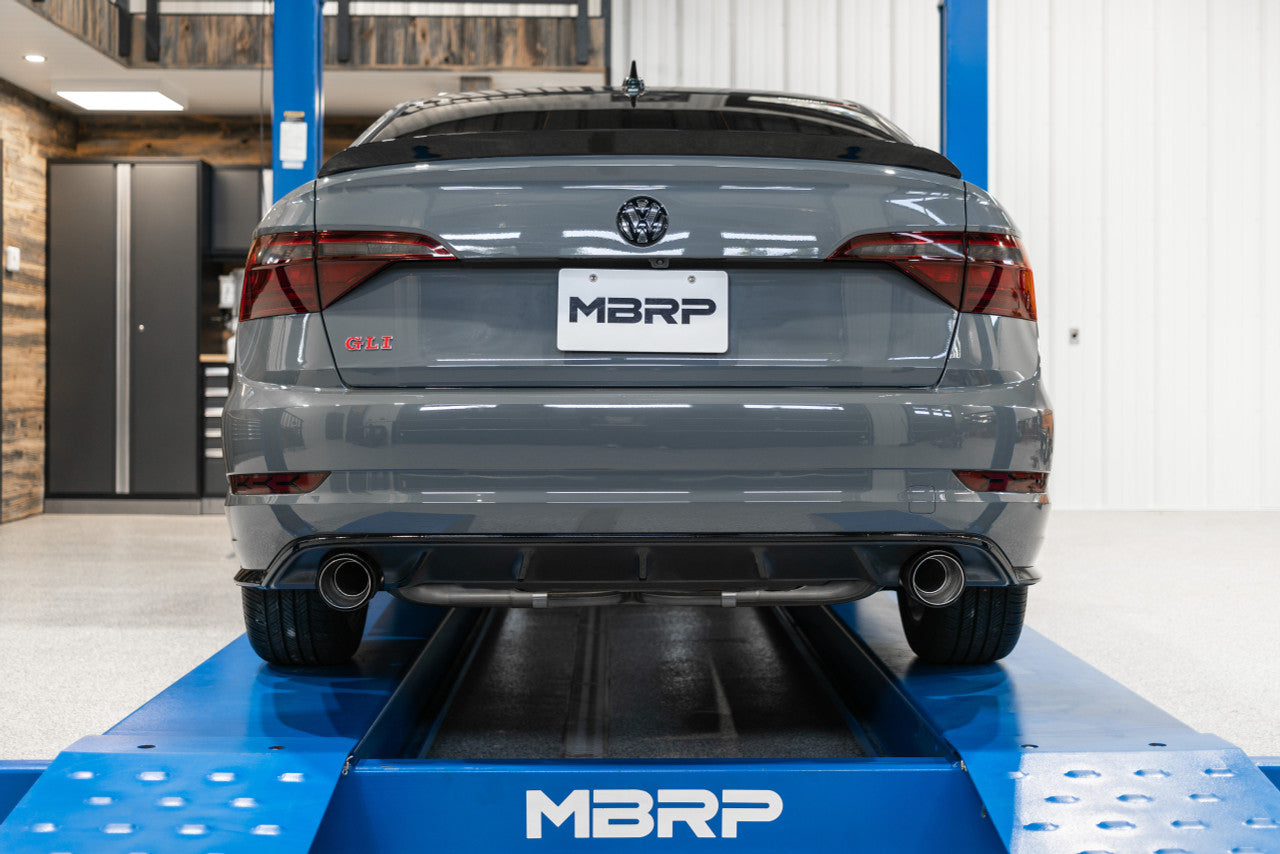 MBRP 19-21 VW Jetta GLI T304 SS 3in Cat-Back Dual Split Rear Exit Exhaust - Carbon Fiber Tips MBRP