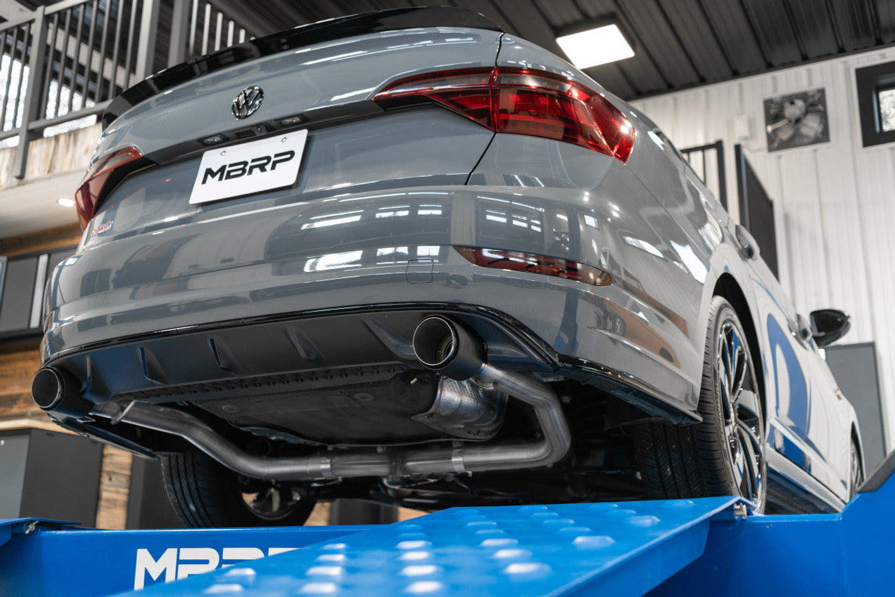 MBRP 19-21 VW Jetta GLI T304 SS 3in Cat-Back Dual Split Rear Exit Exhaust - Carbon Fiber Tips MBRP