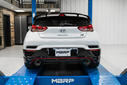 MBRP 3" Cat-Back, Dual Rear Exit Exhaust 2019+ Hyundai Veloster N, T304 Stainless Steel, Carbon Fiber tips MBRP