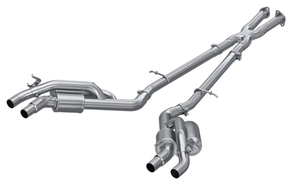 MBRP S4708304 2.5-Inch Cat-Back Exhaust for 2022-2024 Kia Stinger 3.3L, Active Profile, T304 Stainless Steel, Quad Rear Exit Design.