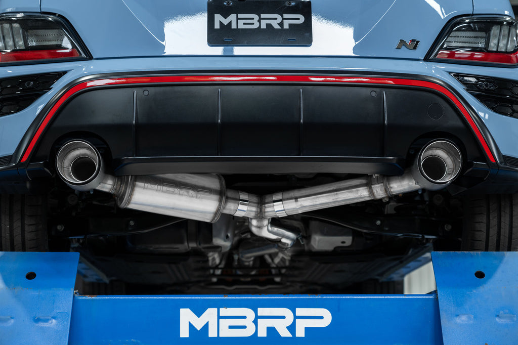 MBRP 3" Cat-Back, 2022-2023 Hyundai Kona N 2.0L Turbo, Dual Rear w/ Carbon Fiber Tips, T304 Stainless Steel