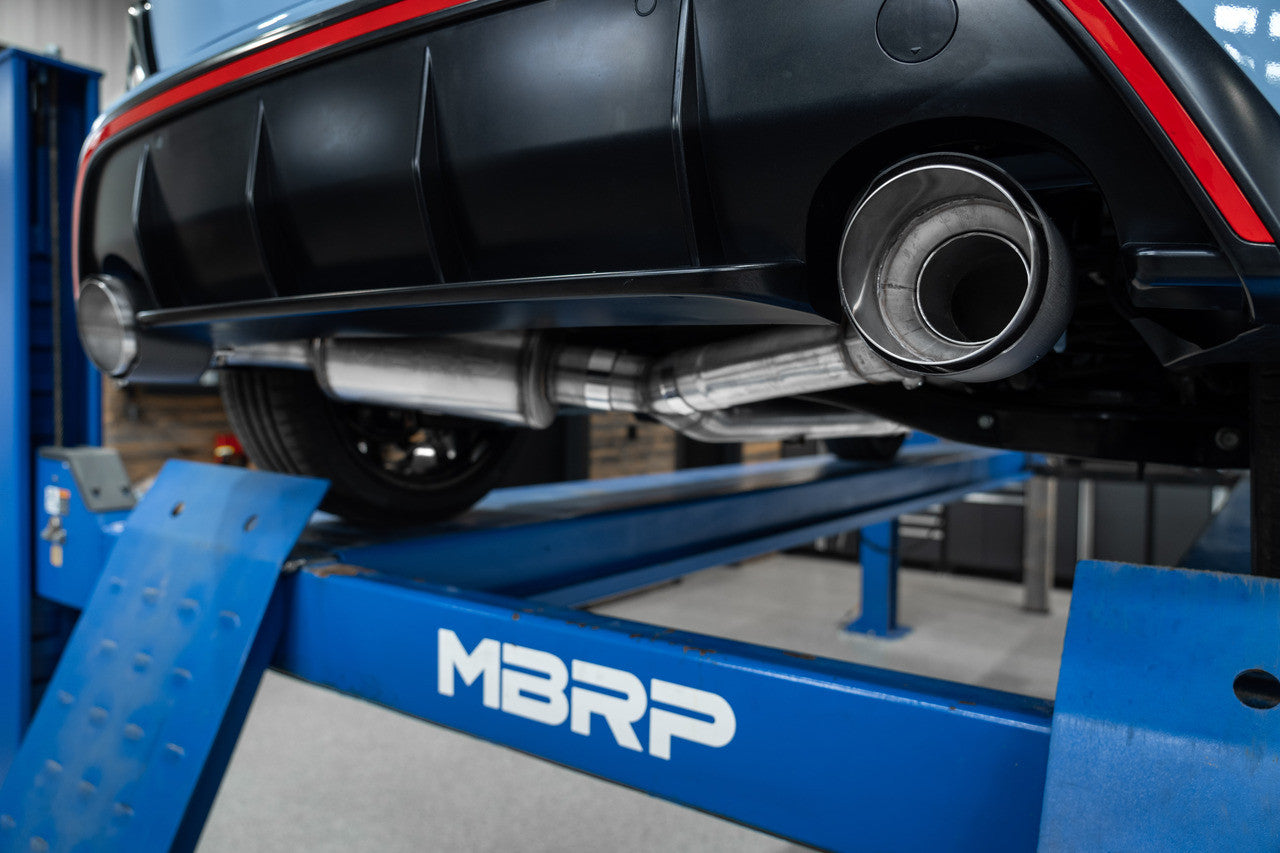 MBRP 3" Cat-Back, 2022-2023 Hyundai Kona N 2.0L Turbo, Dual Rear w/ Carbon Fiber Tips, T304 Stainless Steel MBRP