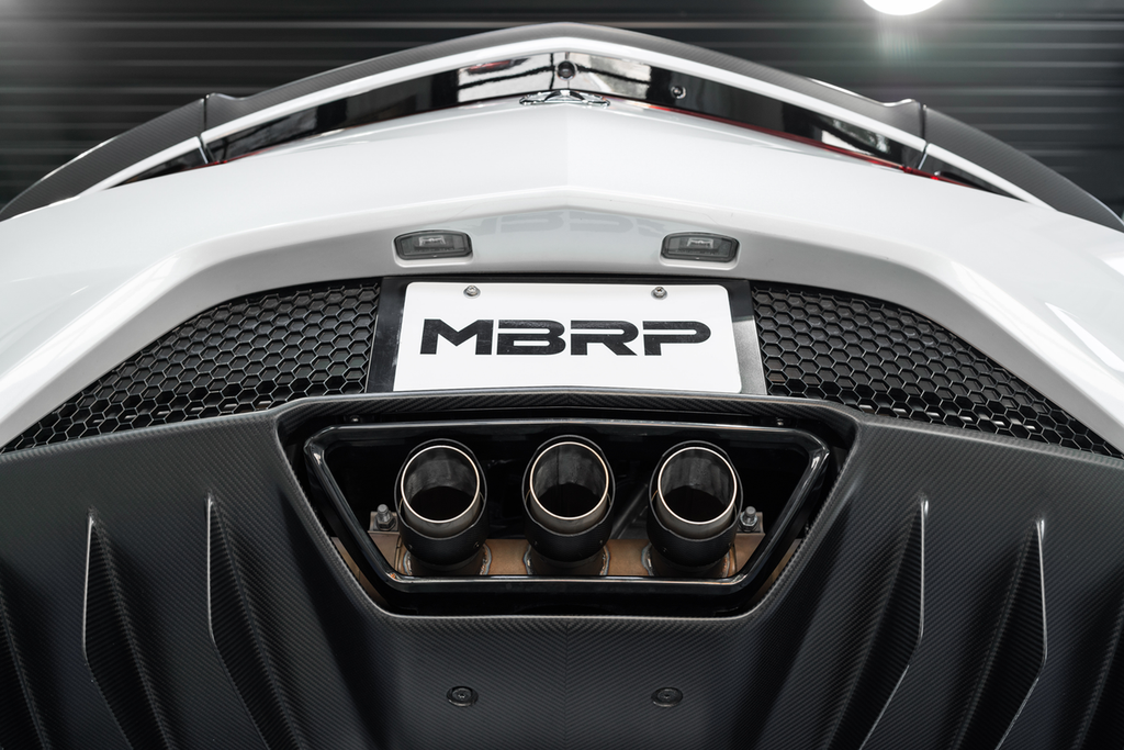 MBRP 2.5" Cat Back, Triple Rear Exit, T304 w/ Carbon Fiber Tips, Acura NSX 2017-2022