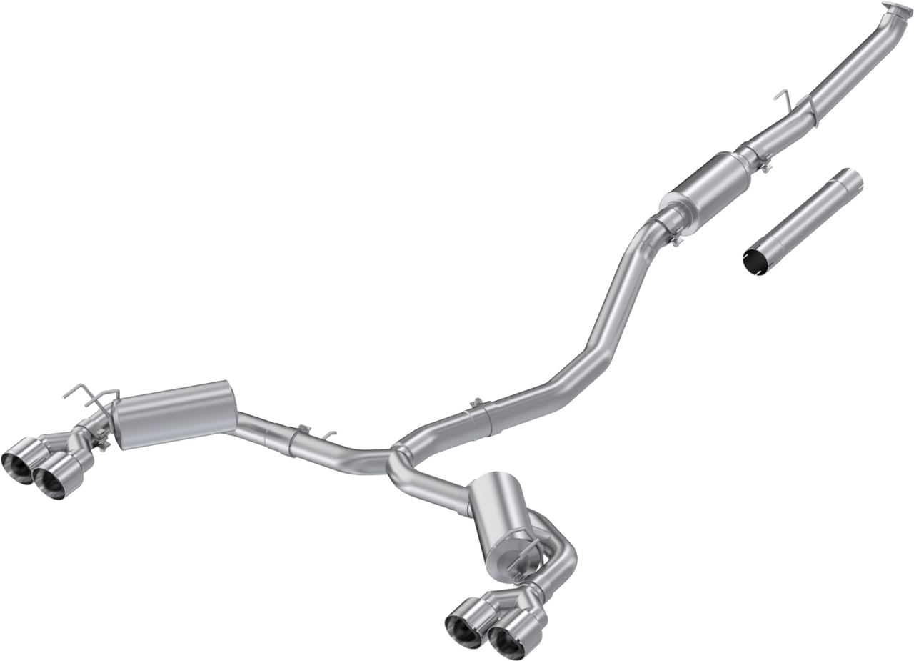 MBRP Cat-Back Exhaust | Quad Rear Exit | Street Profile | Aluminized Steel with T304 Stainless Tips | 2022-2024 Honda Civic Sport Touring - S4906AL. MBRP