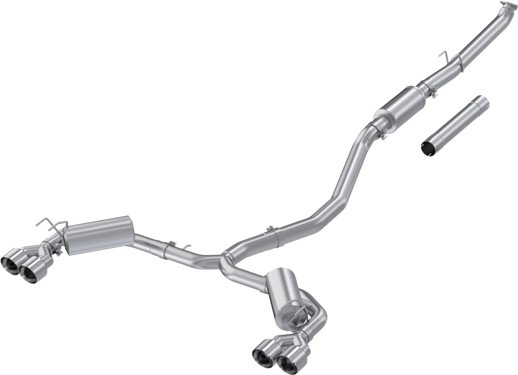 MBRP Cat-Back Exhaust | Quad Rear Exit | Street Profile | Aluminized Steel with T304 Stainless Tips | 2022-2024 Honda Civic Sport Touring - S4906AL. MBRP