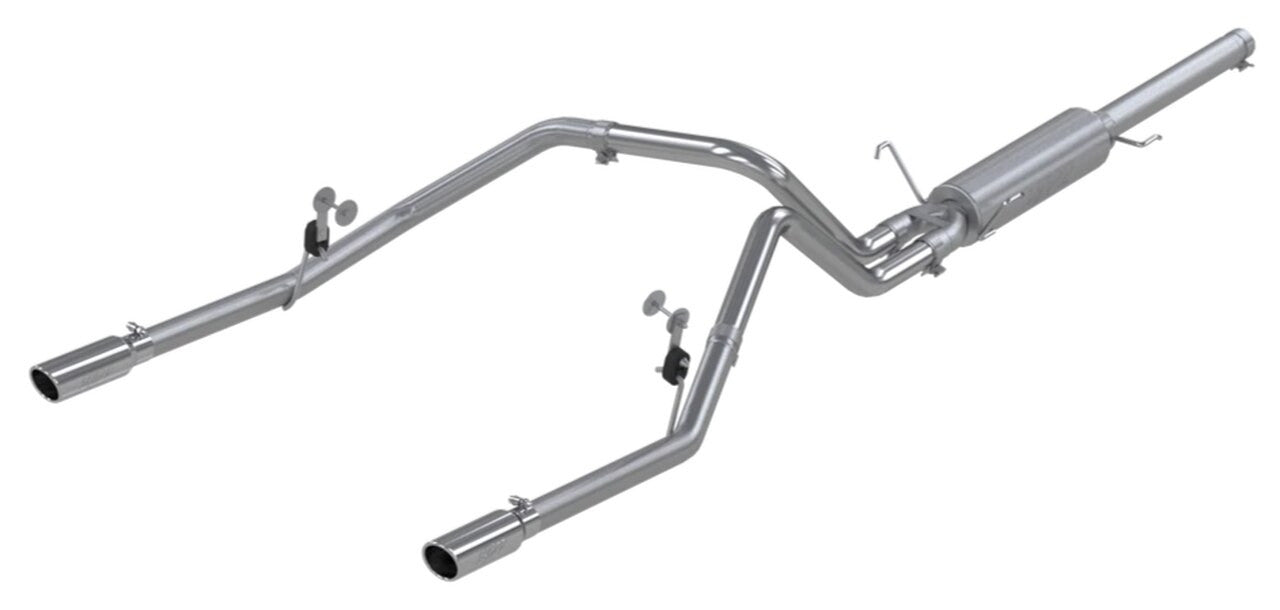 MBRP 2.5" Cat Back, Dual Split Rear, AL, Dodge Ram Hemi 1500, 4.7L/ 5.7L, RC/QC-SB 2004-2005 MBRP