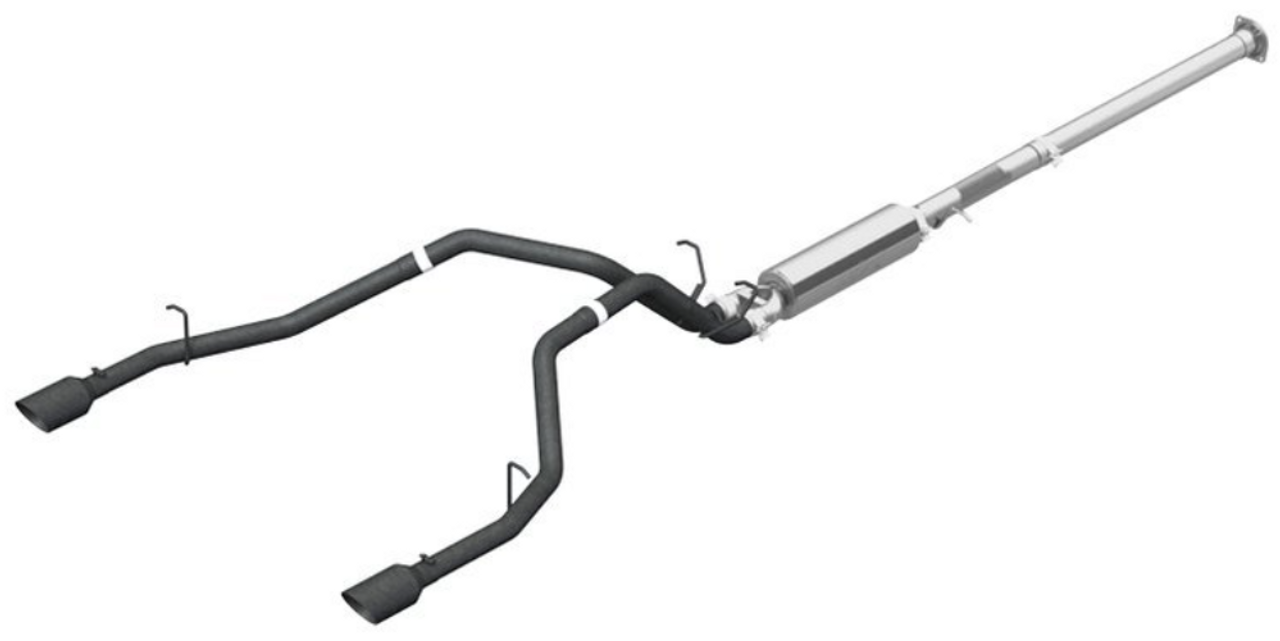MBRP 2.5" Cat Back, Dual Split Rear, Black Coated, Ram Hemi 1500 5.7L CC/QC 2019 - 2023 MBRP