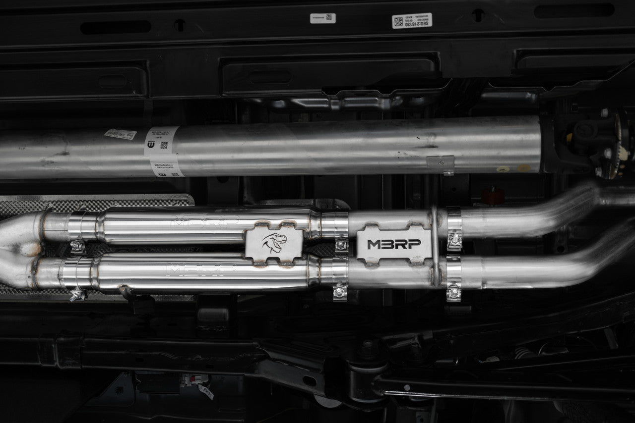 MBRP S51543CF 2021 Ram TRX 6.2 S/C 3in Catback Dual Rear Carbon Fiber Tips(Race)- T304 MBRP