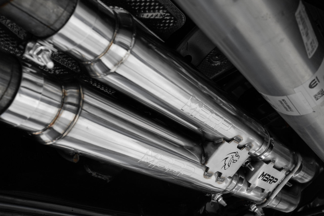 MBRP S51543CF 2021 Ram TRX 6.2 S/C 3in Catback Dual Rear Carbon Fiber Tips(Race)- T304 MBRP