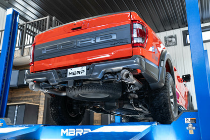 MBRP 3" Axle-Back, Dual Rear Exit, 2021-2023 Ford F-150 Raptor, 3.5L EcoBoost HO T304 Stainless Steel, Carbon Fiber Tips MBRP